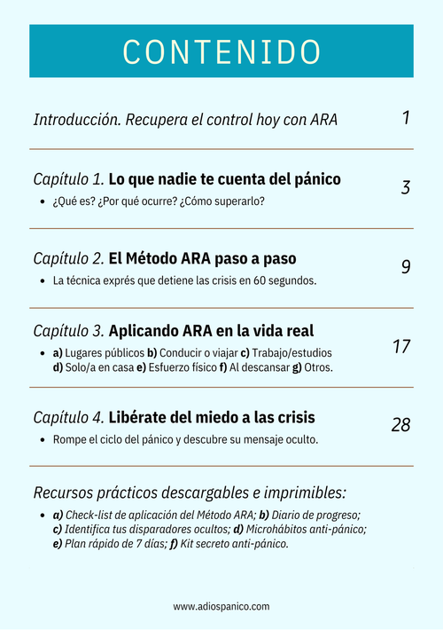 ¡Adiós Pánico! - eBook📘